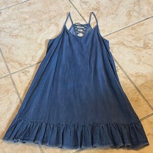 Epic Threads Blue Pleated Sundress with Spaghetti Straps